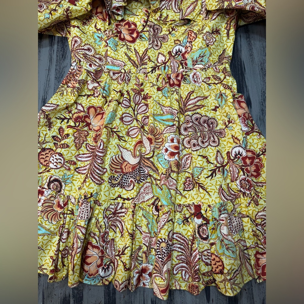 Ulla Johnson Lila Off the shoulder Multicolor Floral Patterned Dress - Picture 14 of 15